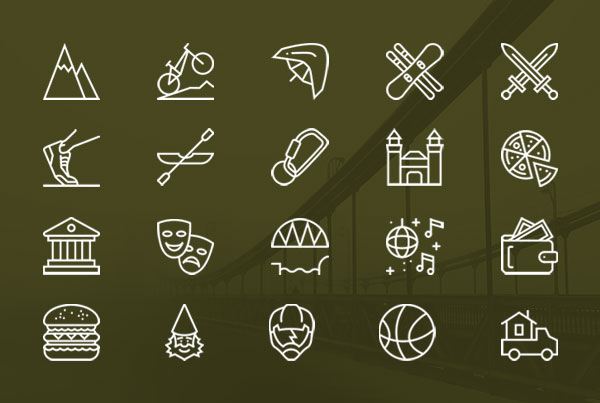 Activities & Benefits Icon Set